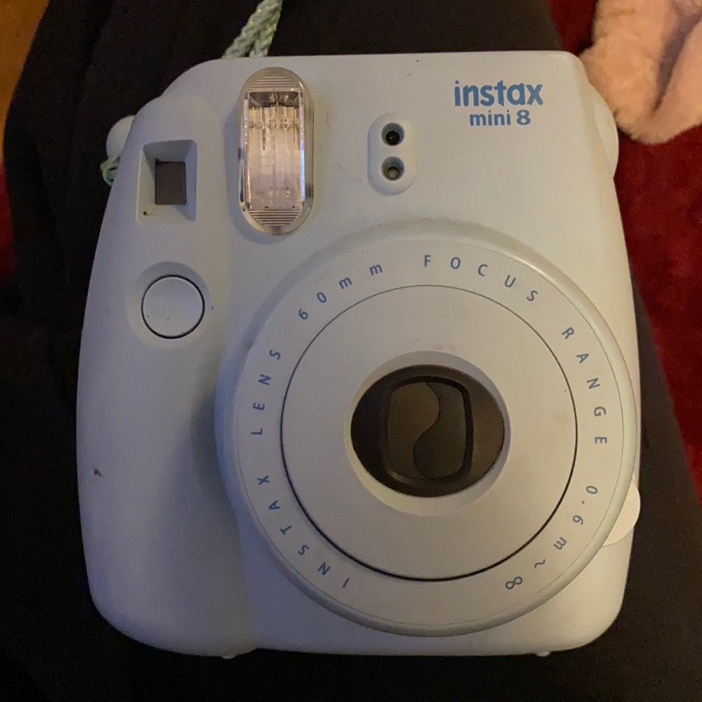 Polaroid. some scratches. !! Blue very cute mini poloroid